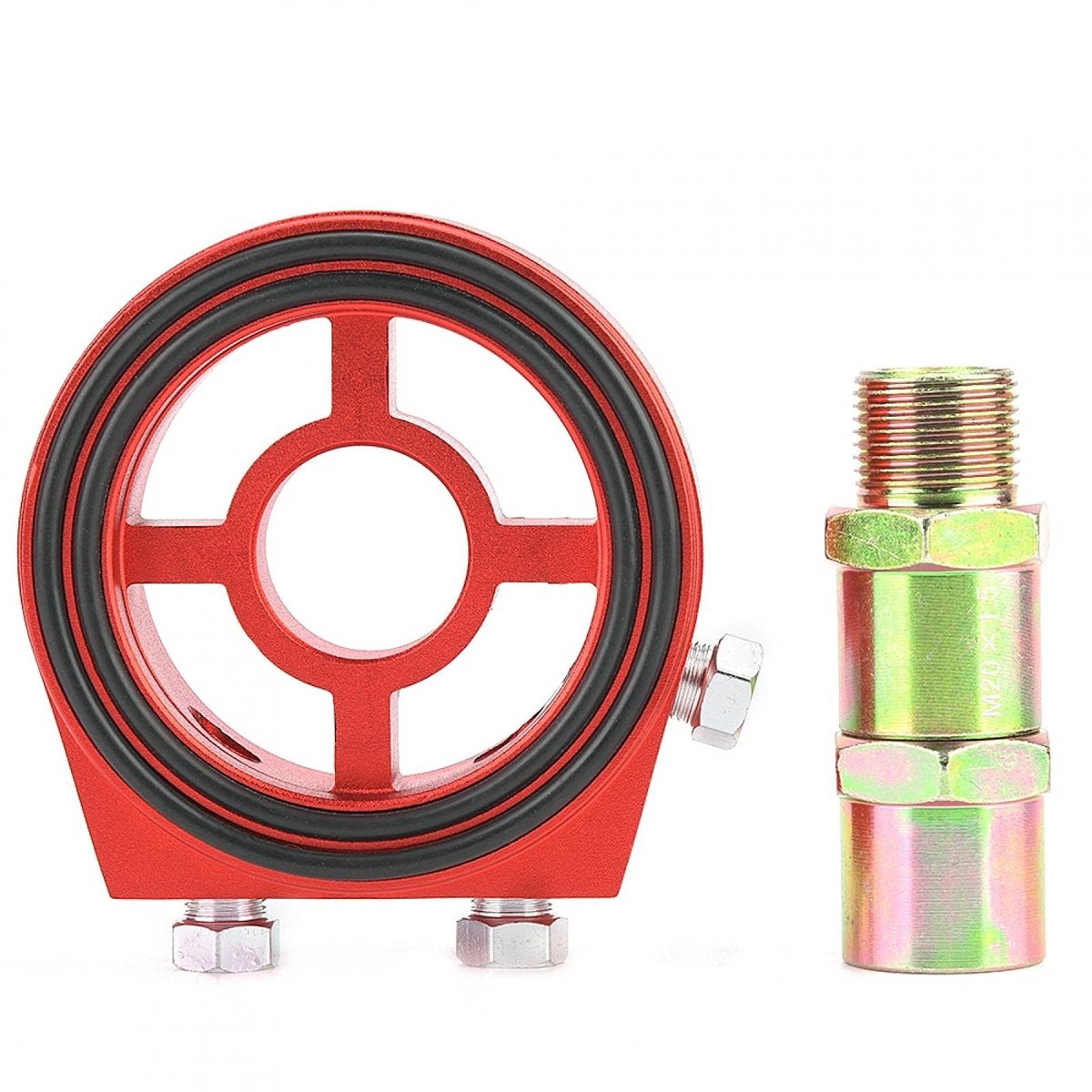 Dailygoods - Oil Cooler Plate - Aluminium Filter Radiator - Duurzaam en Hittebestendig - Universele Adapter - Hoge Temperatuur - Geschikt voor Auto's