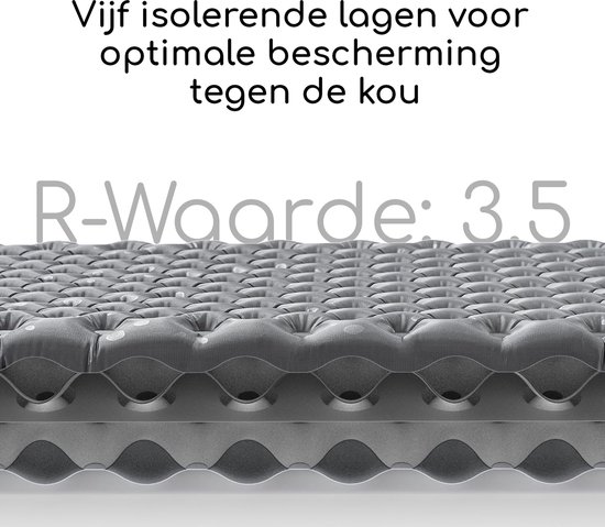 Naturehike Ultralichte warmtereflecterende slaapmat - Tuye R-waarde 3,5 - 7 cm dik luchtbed - Opblaasbaar & Compact voor winterkamperen - Zwart van Naturehike — afbeelding 2