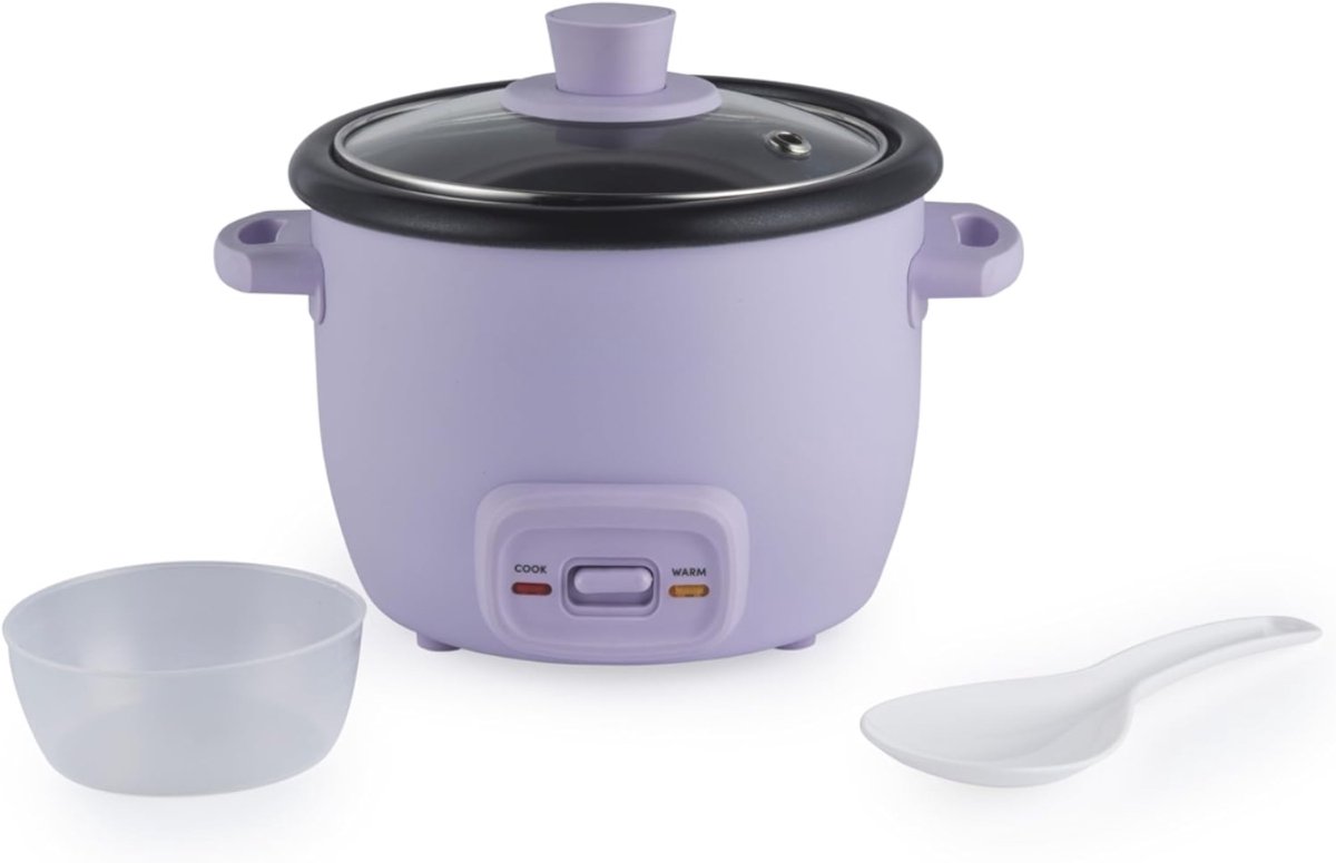 SNJY® Rijstkoker Klein - Mini Rijstkoker - Kleine Rijstkoker - 0,4 Liter - 250W - Paars