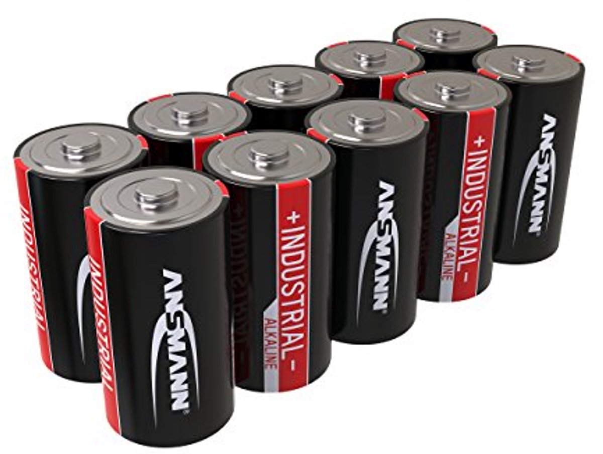 Alkaline Batterijen - Industriële C - Apparaten Voeden - Lange Opslagperiode - 10 Stuks - Zwart
