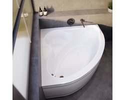 Badland MIA hoekbad 140 x 140 cm wit met styropor ombouw