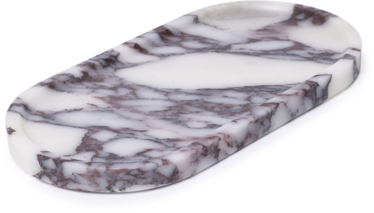 MOOISA - Marmer tray ovaal 30x15cm - Calacatta