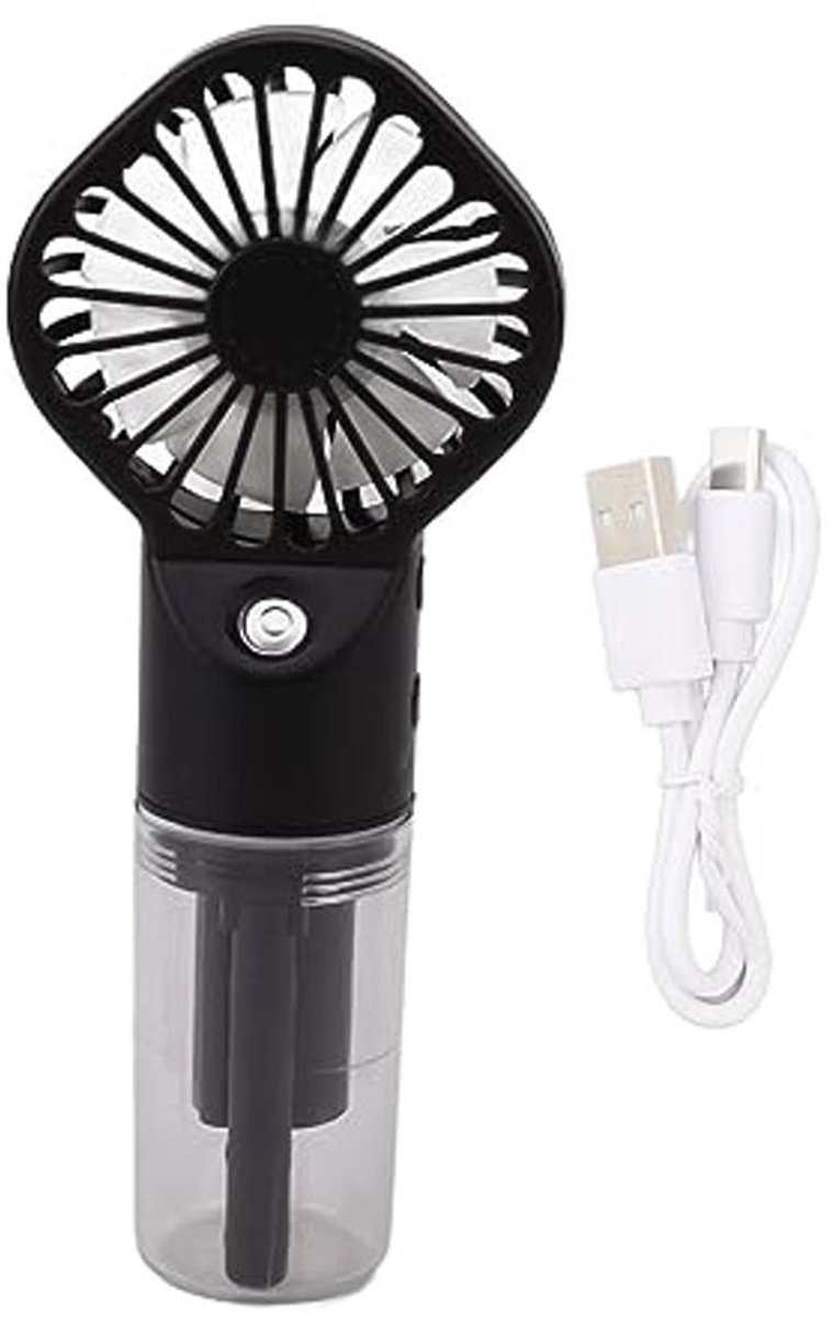 Draagbare Handheld Vermistventilator met Oplaadbare Batterij, Sterke Luchtstroom, Comfortabele Koeling voor Huis, Kantoor, Buitenshuis, voor Meisjes, Jongens, Mannen, Vrouwen,