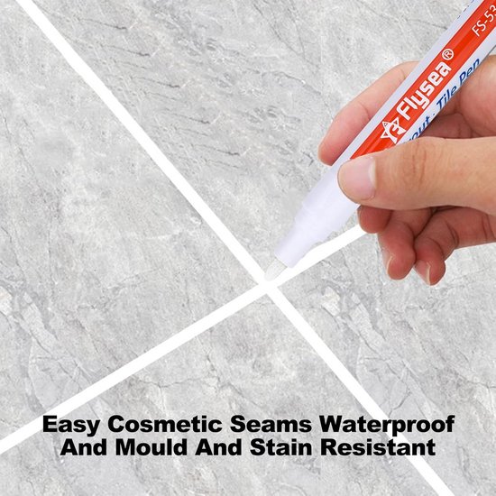Voegenstift Set - Tegel Reparatie - Badkamer Opknappen - Sneldrogend Waterdicht - 2 Stuks - Zilver van Voegenstift Set — afbeelding 5