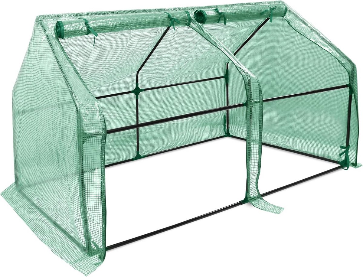 Kleine Broeikas - Plantenhuis - Planten Kweken - Vorstbestendig - 180 x 90 x 90 cm - Groen
