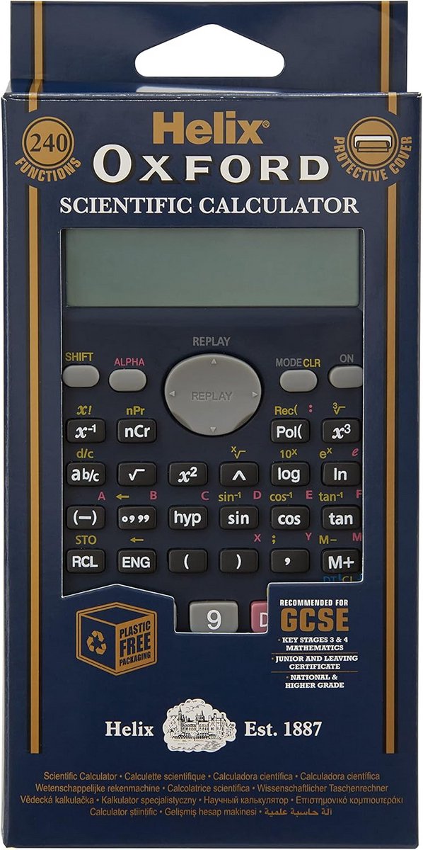 Wetenschappelijke Rekenmachine - Functie Rekenmachine - Wiskunde Oefenen - Dubbele Regel Display - 22 x 14 cm - Zwart