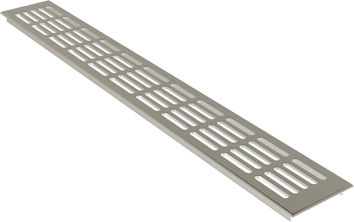 Ventilatierooster Aluminium - Luchtgroefer - Ventilatie Woning - Diverse Maten - 200mm Lengte - RVS Look