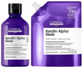 L'Oréal Professionnel - Keratin Alpha Sleek Shampoo Refill Set - 300+500ml