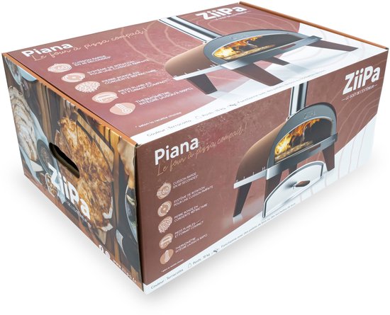 Pizza oven Piana Ziipa - Pellets / Houtskool - Coriedieten pizzasteen - kleur Terracotta van Merkloos — afbeelding 5