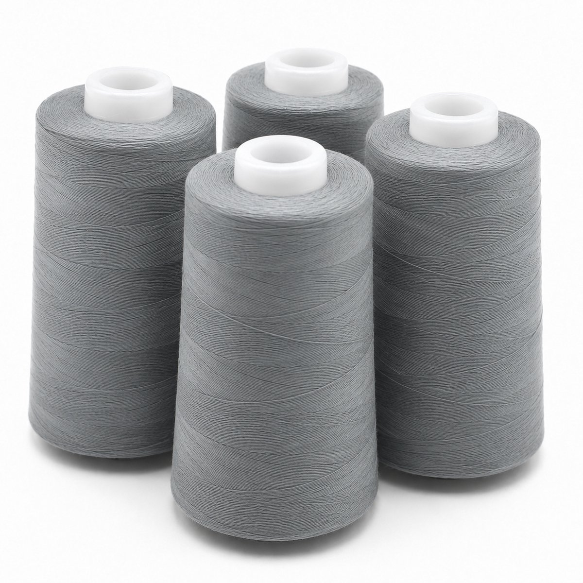 Polyester Overlockgaren – 4 Cones × 2700 m – Totaal 10.800 m – Grijs 233