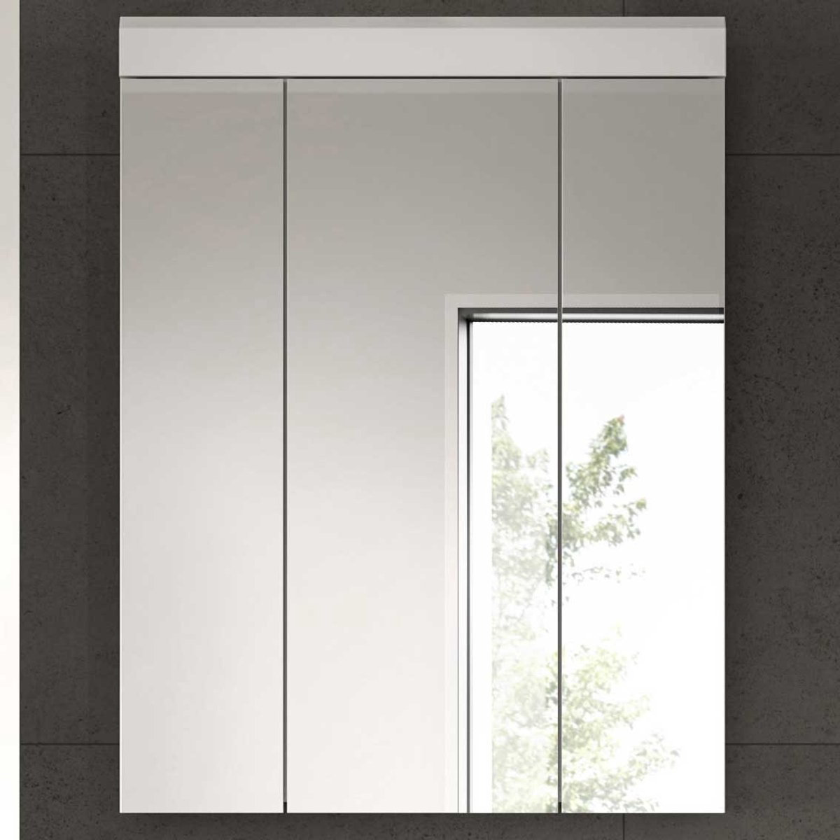 Spiegelkast Scout Xonox - Wit Hoogglans - 60x79x18 Cm - Xonox - Badkamer Spiegelkast - Hoogglans Wit - Spaanplaat