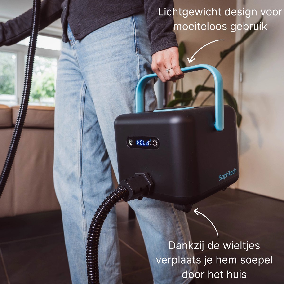 Sophitech Stoomreiniger - 2600W - 30s Opwarmtijd - 4 Bar Krachtige Stoom - 2.5L Watertank - 140°C Dieptereiniging - Handstomer & Vloerstomer - Inclusief 20 Accessoires thumbnail 8