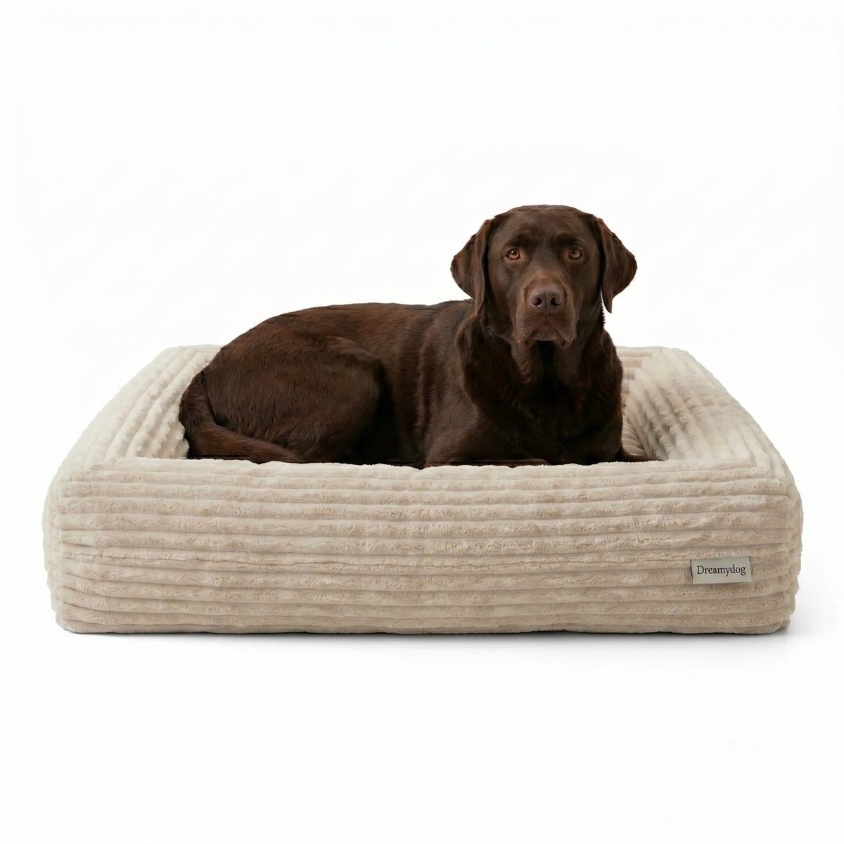 Dreamydog Orthopedische Hondenmand – Hondenbed Wasbaar – Orthopedisch Hondenkussen – Hondensofa Waterdicht – Puffer Dune beige – Large 115x90x20 cm