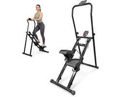 Fitby Stair Stepper - Stepper - Stairmaster - Verschillende weerstandsniveaus - Antislip pedalen - LED display- Zwart