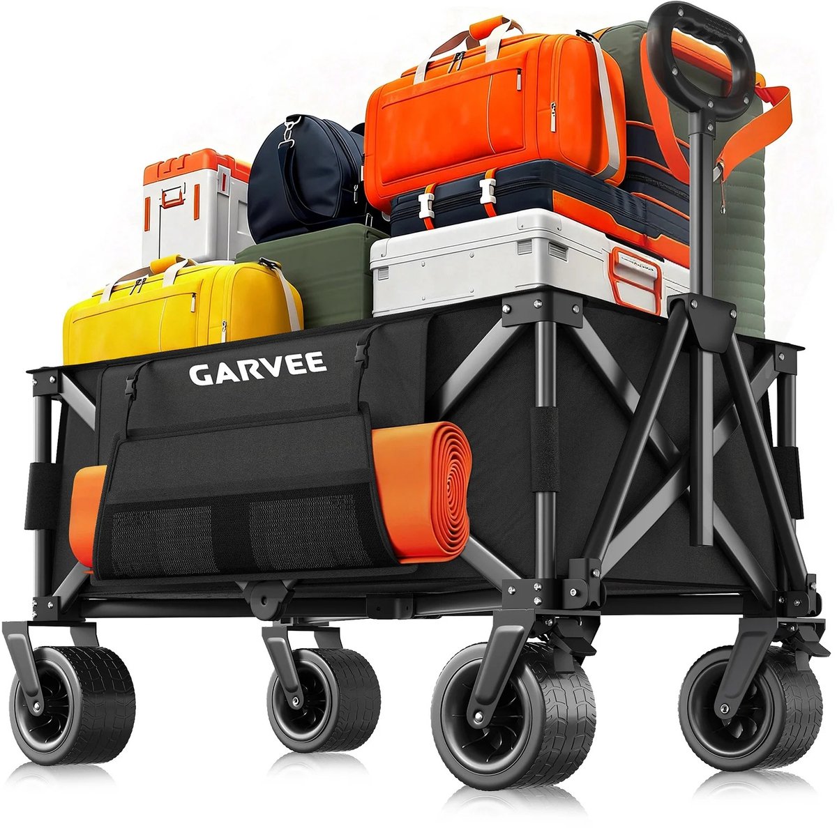 Archi Bolderkar – Strandkar met Wielen en Handvat - Bolderkar Opvouwbaar - 600D Oxford - Voor Strand, Tuin en Kamperen - Tot 100kg