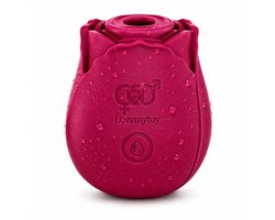 Lovemytoy® Roos Vibrator – Clitoris Zuiger met 10 Standen – Bloem Vibrator voor Vrouwen – Waterdicht & Oplaadbaar Sex Toy