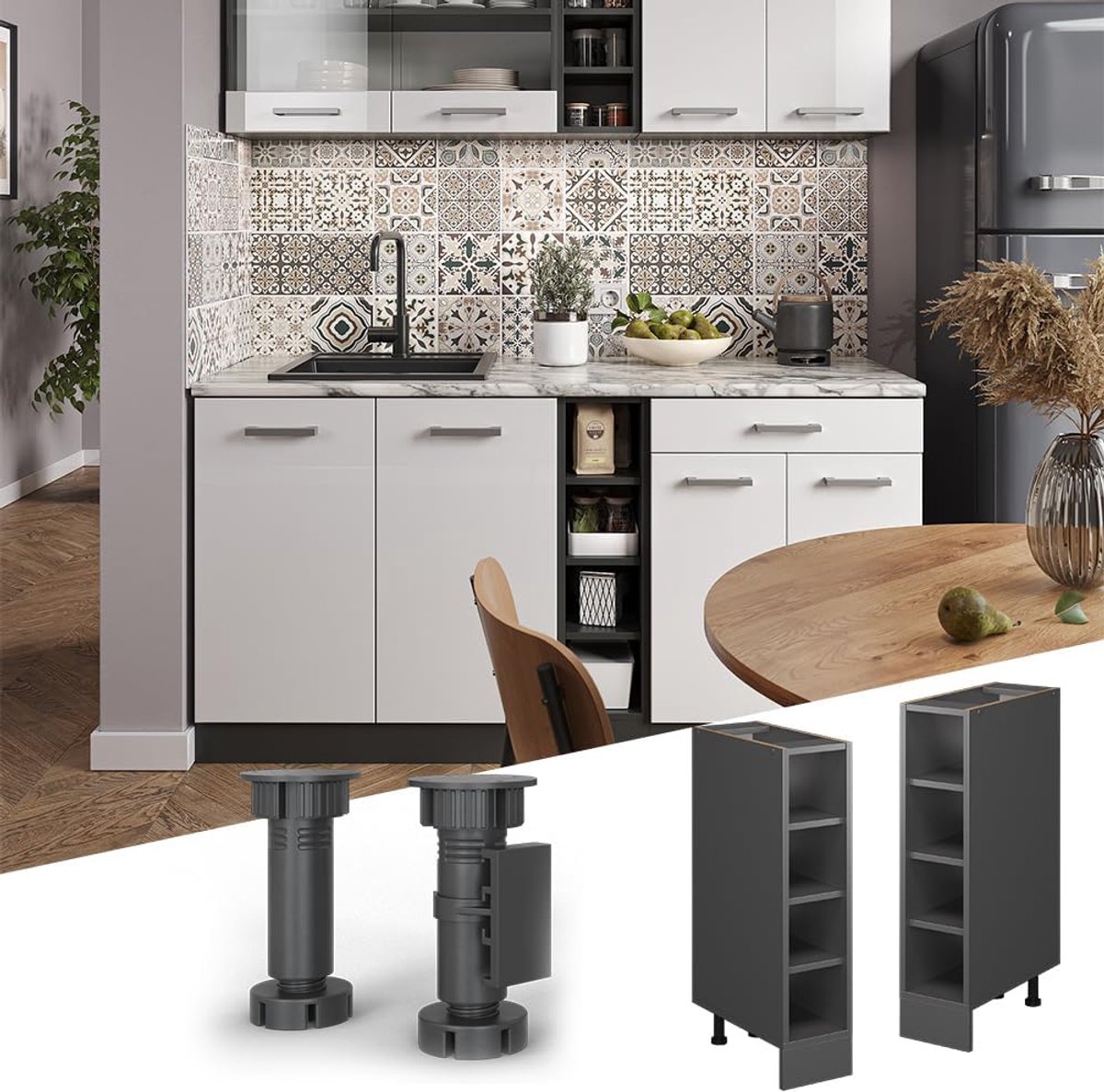 Keukenkast Module - Onderkast Wandkast - Keuken Opbergen - Modulair Systeem - 20 x 81.6 cm