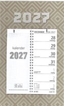 MGPcards - Omleg Weekkalender - 2027 - 21 x 34 cm - Beige