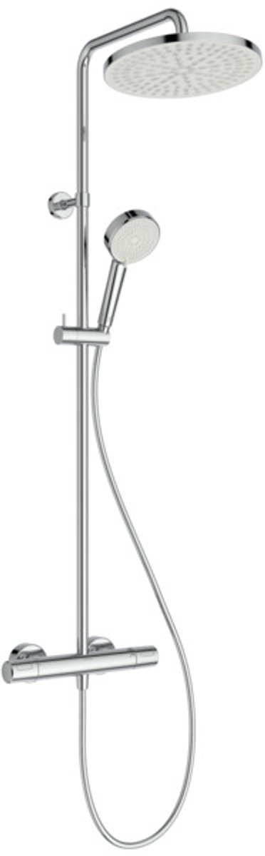 Ideal Standard IS Douchesysteem Ceratherm T25N m.Therm. - 2F-HD en ronde KD Chroom, A8520AA