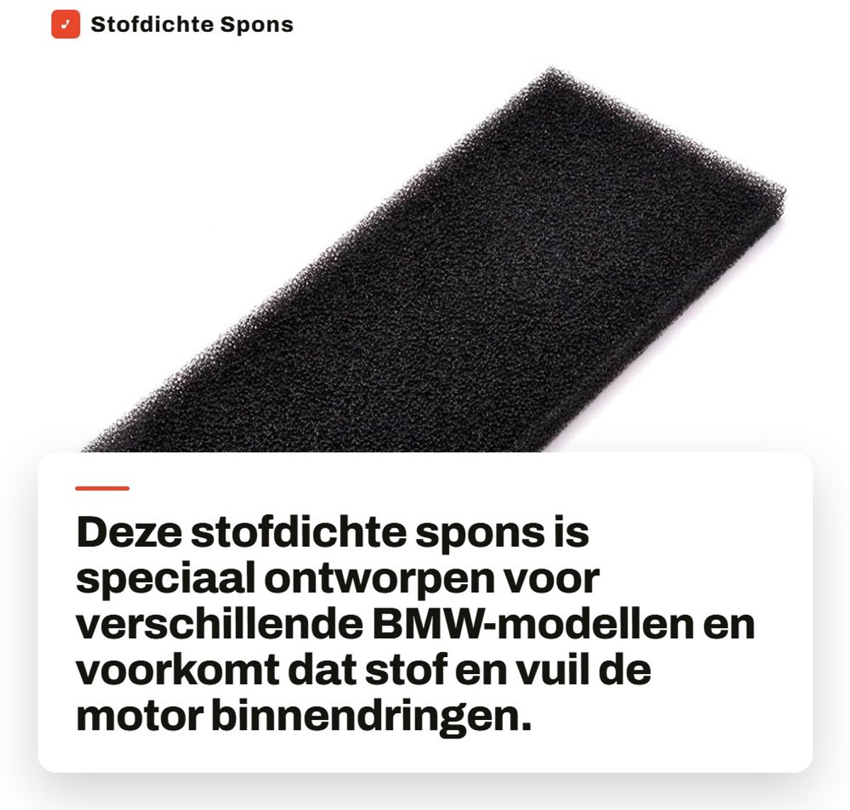 Dailygoods - Stofdichte Spons voor Ventilatormotoren