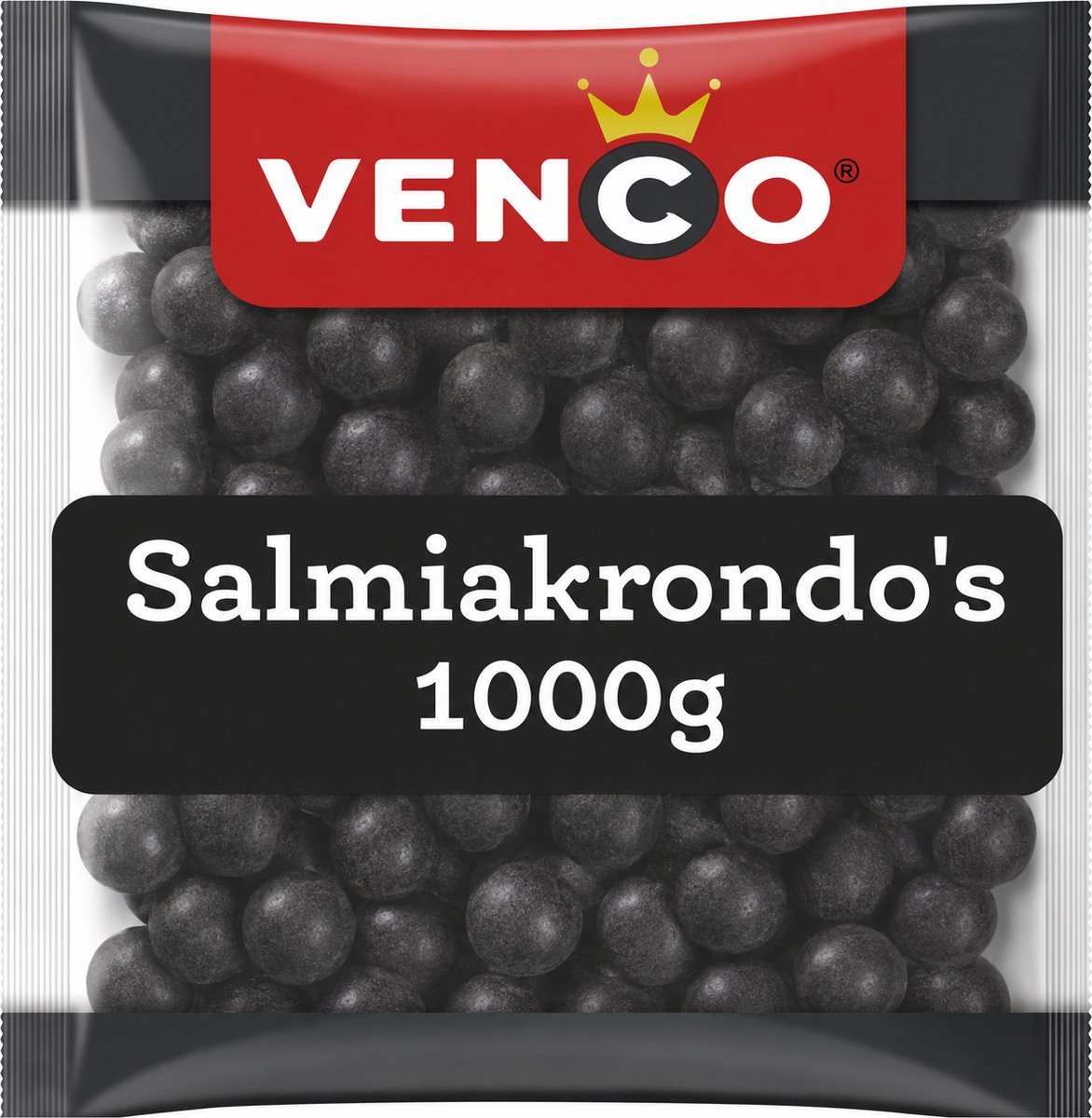 Venco Salmiak rondo's - Drop - 1 Kilo