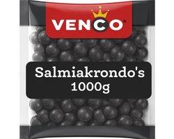 Venco Salmiak rondo's - Drop - 1 Kilo