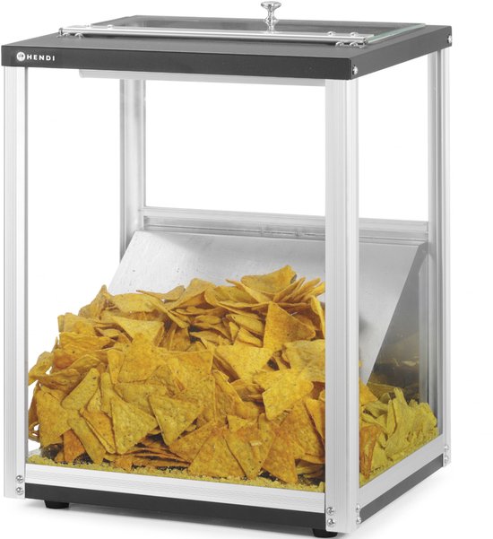 HENDI Nacho warmer - roestvast staal en glas - zwart - 35L - LED-verlichting — afbeelding 3