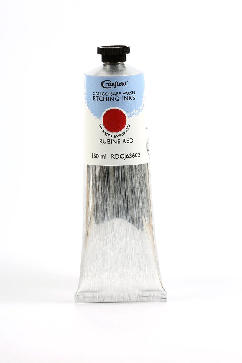Cranfield Caligo Safe Wash - etsinkt (diepdruk), 150ml - oliebasis (waterafwasbaar) - robijnrood