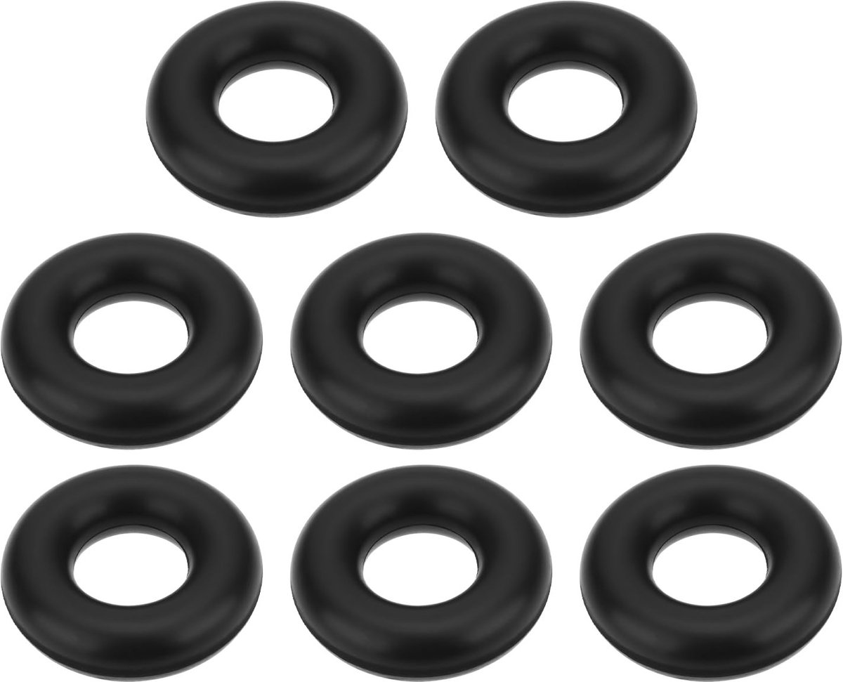 Dailygoods- Uitlaatmontageringen 19x43x12mm - 8 Stuks - Duurzaam Rubber - Compatibel met Triumph TR7/TR8 - Hittebestendig - Nauwkeurige Pasvorm - Uitlaatringen