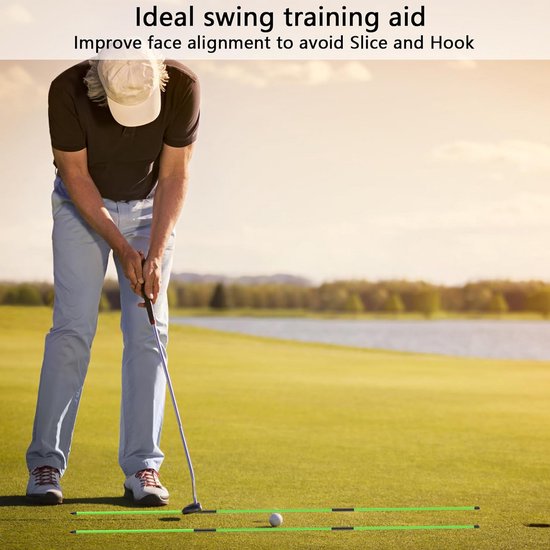 Golf Uitlijnstokken - Golf Oefenhulp - Golf Swing Trainen - Opvouwbaar Ontwerp - 1225 cm - Groen van GOLF — afbeelding 4