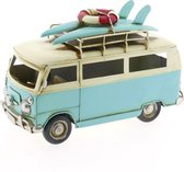 Decoratieve Surfautobus Blauw | Model bus | 25×11,5×16 cm