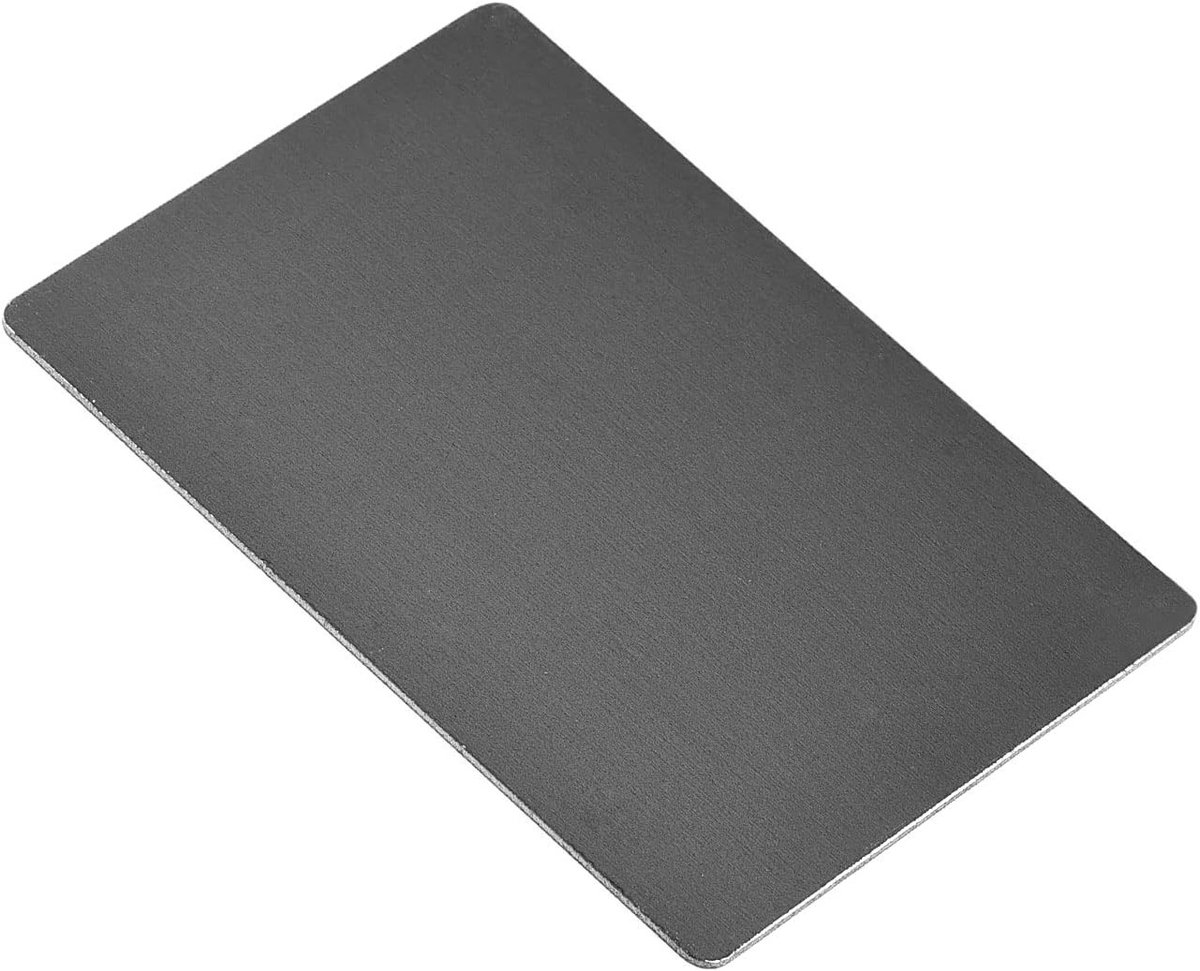 Blanke Metalen Kaart 100mm x 60mm x 1mm, Anodized Aluminium Naamlabel voor Creatieve Projecten en Signalisatie, Zwart