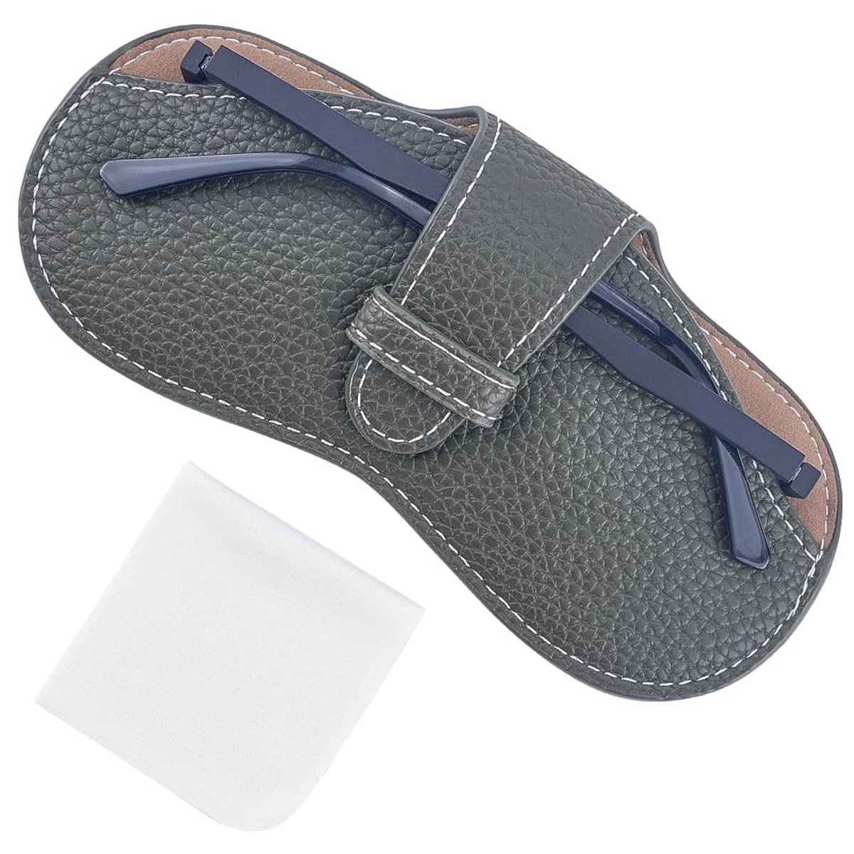 Dailygoody - Leren etui voor zonnebril - Draagbaar en licht - Zwart - Zonnebril koker - Reisaccessoire - Geschikt voor vakantie