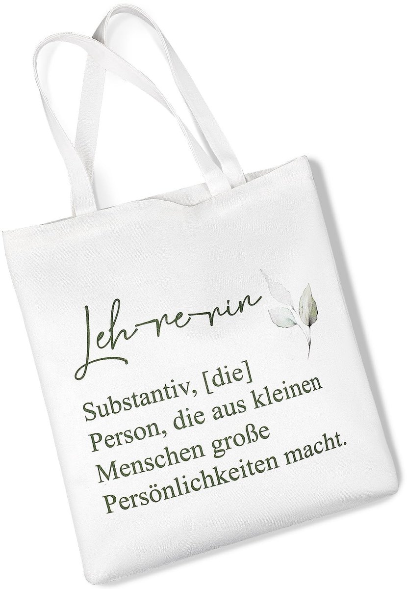 Dailygoody - Bedankcadeau voor Lerares - Lerarengeschenk - Jute Tas met Spreuk - 38 x 42 cm - Cadeaus Voor Leraren - Afscheidscadeau Voor Opvoeders