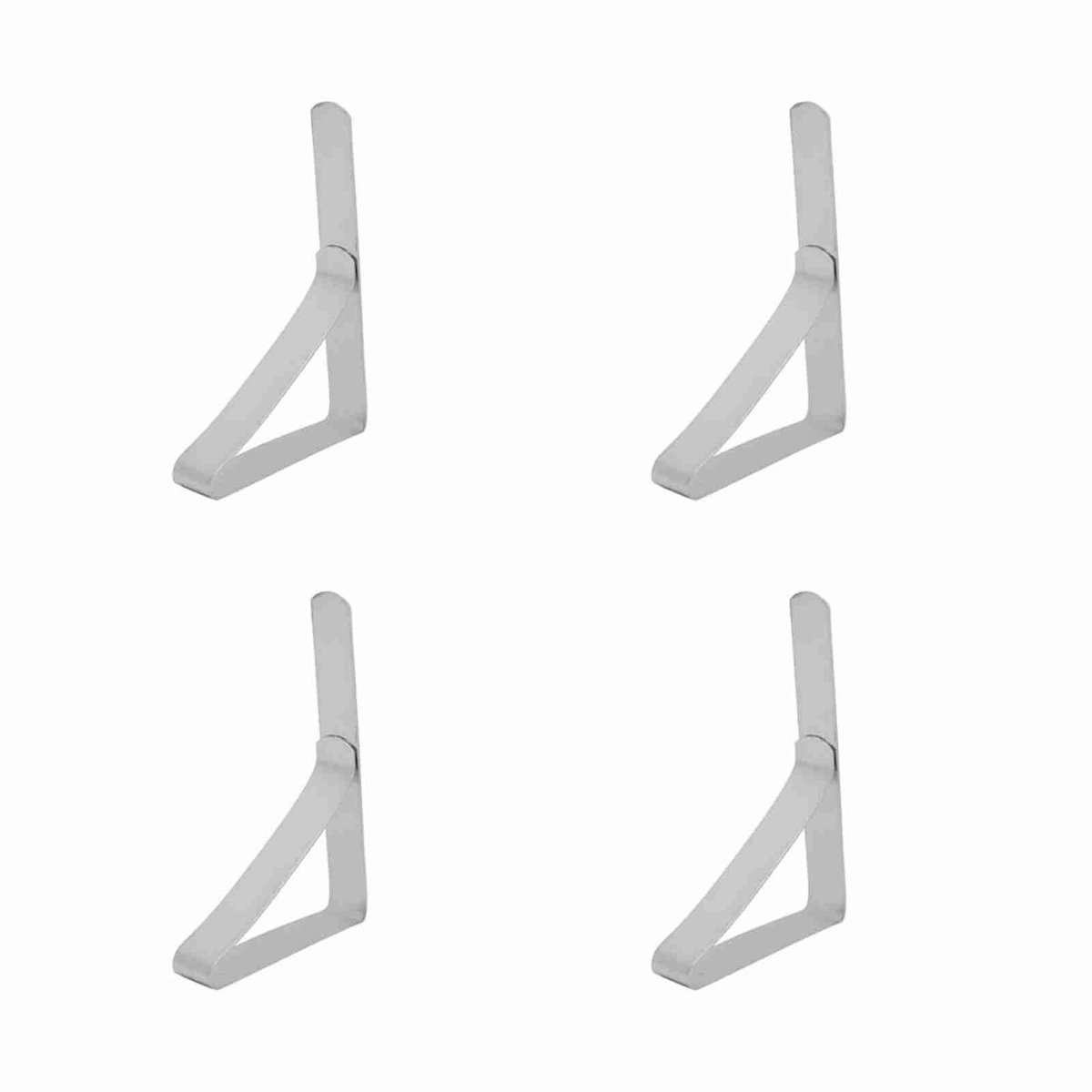 Dailygoody - Roestvrijstalen Tafelkleedclips - Antislip - Duurzaam en stevig - Groot formaat - Ideaal voor tafels onder 6 cm dikte - Bevestig eenvou