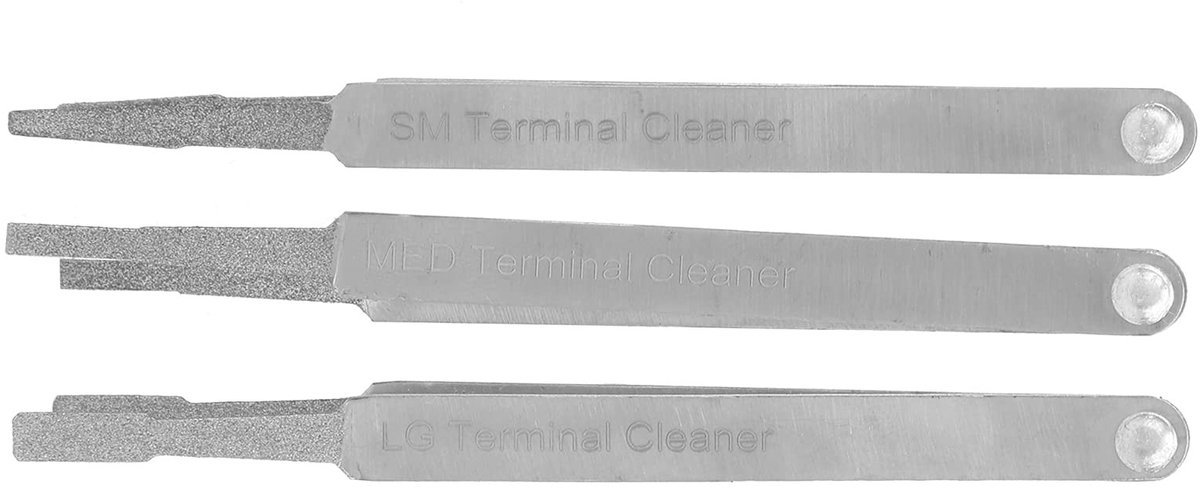 Dailygoody - Terminal Cleaner Set - 3-delige Onderhoudsset - Voor Auto- en Elektronicahardware - Verbeter verbindingen - Efficiënte reiniging - Duurza
