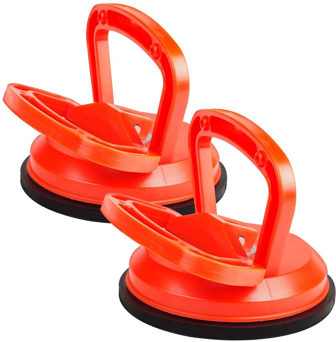 Dailygoody - 2 Zuignappen 40 kg Vacuümzuiger - Verplaatsen van Zware Objecten - Oranje - Perfect voor Tegels en Glas - Ideaal Gereedschap voor Huishou