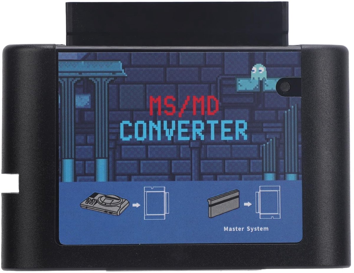 Dailygoody - Mega Drive Genesis Converter - Game Card Adapter - Zwart - Compatibel met Retron - Voor retro gaming