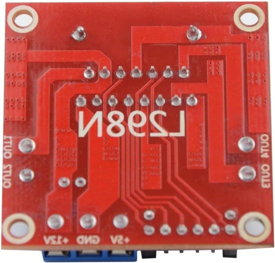 Stuurmodule L298N voor Arduino en Robotica, Dual H-Bridge voor DC en Stappenmotoren, Compatibel met MEGA R3 en ESP32