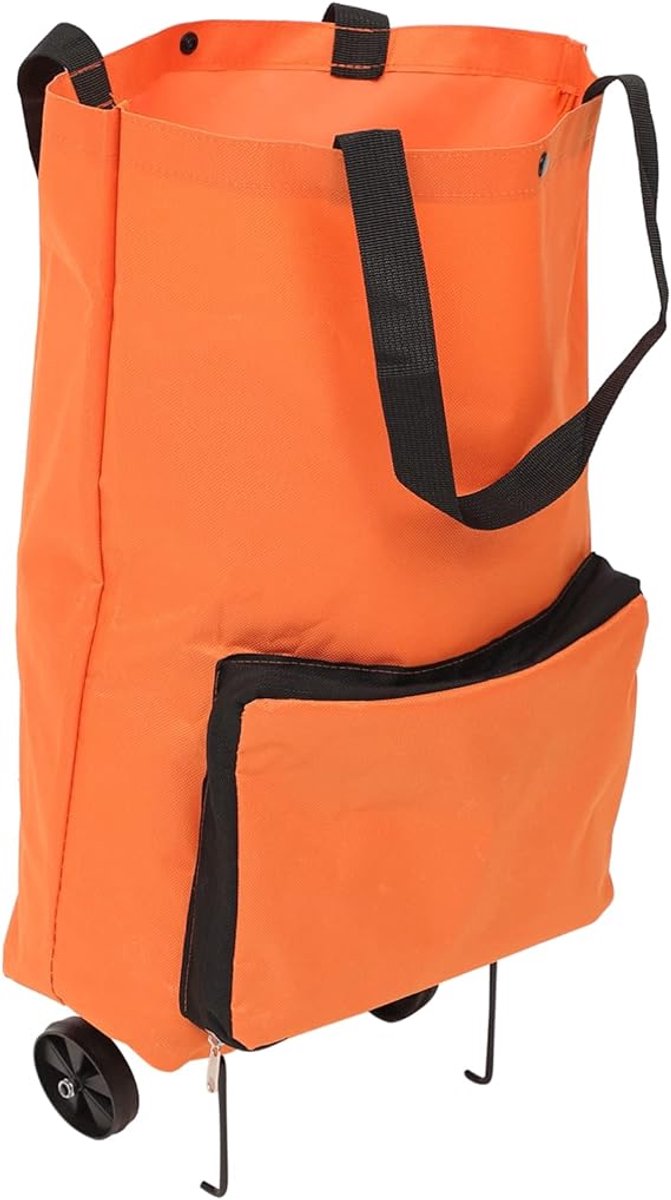 Opvouwbare winkelwagen- Opvouwbare boodschappentas - Opvouwbare boodschappentrolley op wielen - Ruim - lichtgewicht en draagbaar voor boodschappen en reizen
