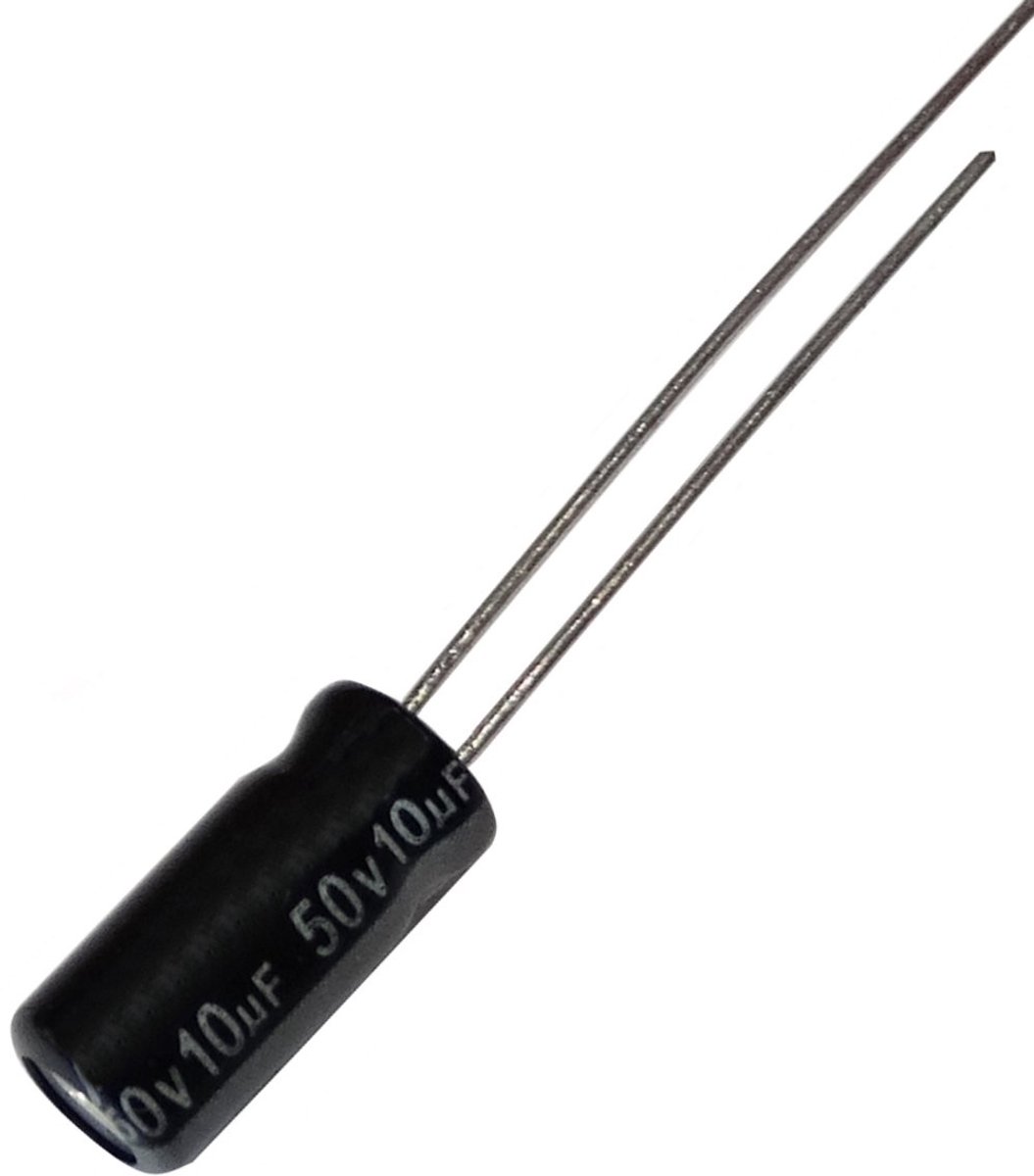 Dailygoods - Dailygoody - Chemische Elektrolytische Condensator 10 uF - Radiaal - Ø5x11mm - 50V - Duurzaam - Geschikt voor Diverse Elektronische Toepassingen