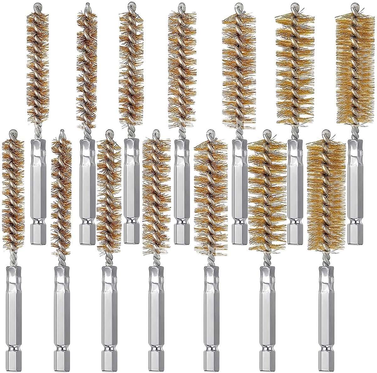 Dailygoods - Dailygoody - Cilinderborstels - Draadborstel Boormachine - Roestvrij Staal - Buisborstel 8-25 mm - Reinigingsborstel voor Open Haarden - Cilinder Draa