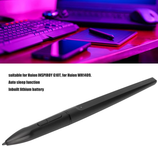 Dailygoody - Stylus voor Touchscreens - PE150 Styluspen - Drukgevoelig - 2 Sneltoetsen - Geschikt voor G10T - Smart Pen voor WH1409 — afbeelding 2