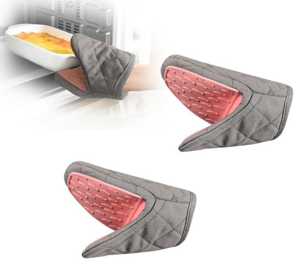Siliconen Ovenwanten - Ovenhandschoenen - BBQ Handschoenen - 1 Paar - Pannengrijper - Keukenhandschoen - Hittebestendige Handschoen