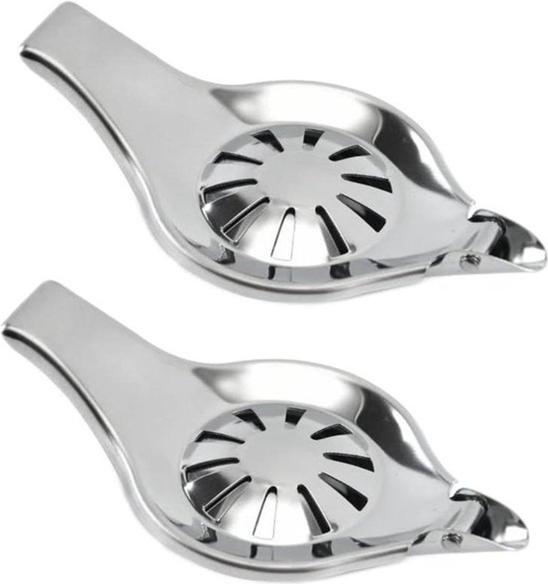 2 stuks Citroenpers RVS - Handmatige Citrus Juicer voor Limoen en Sinaasappelsap