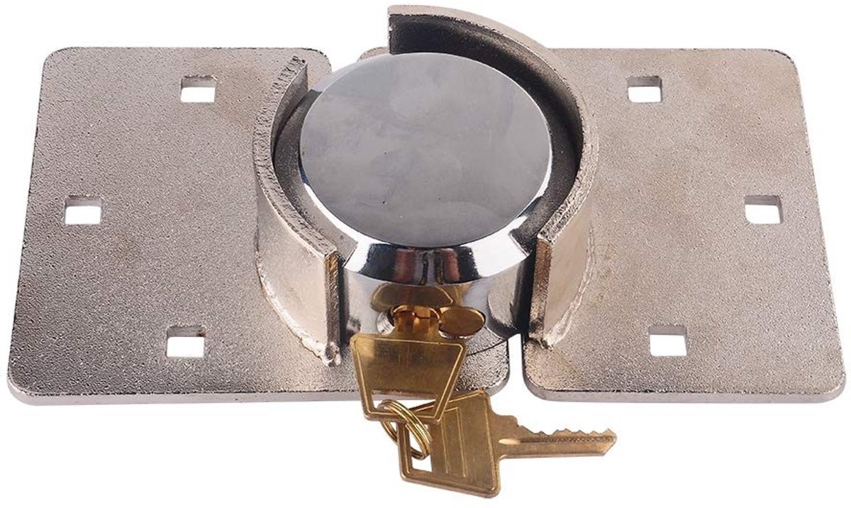 Dailygoody - Rond Hangslot zonder Beugel - Robuust Beveiligingsslot - 73 mm - Diefstalbeveiliging - Geschikt voor Bedrijfsvoertuigen