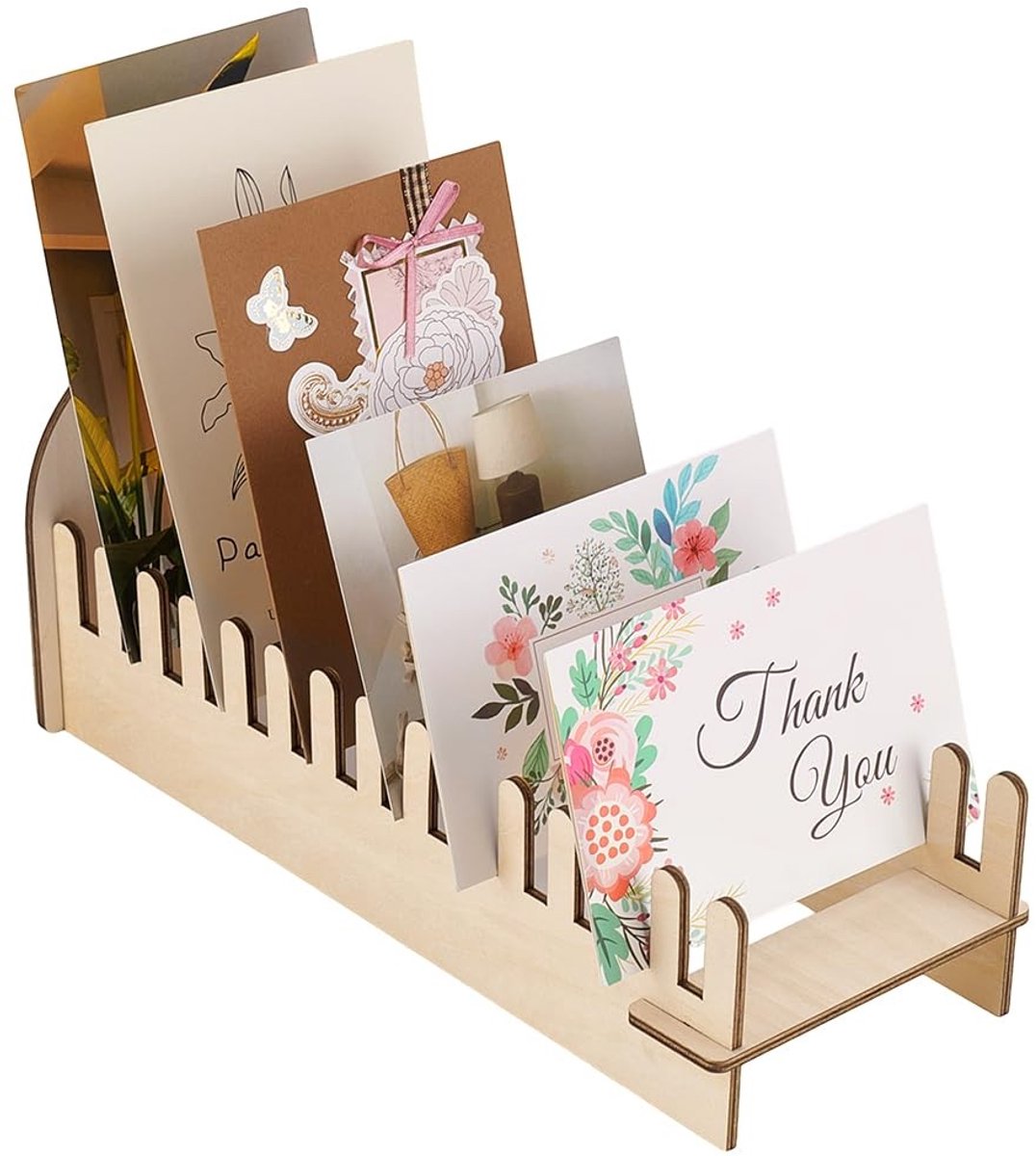 Dailygoods - Houten Displaystandaard voor Wenskaarten en Ansichten