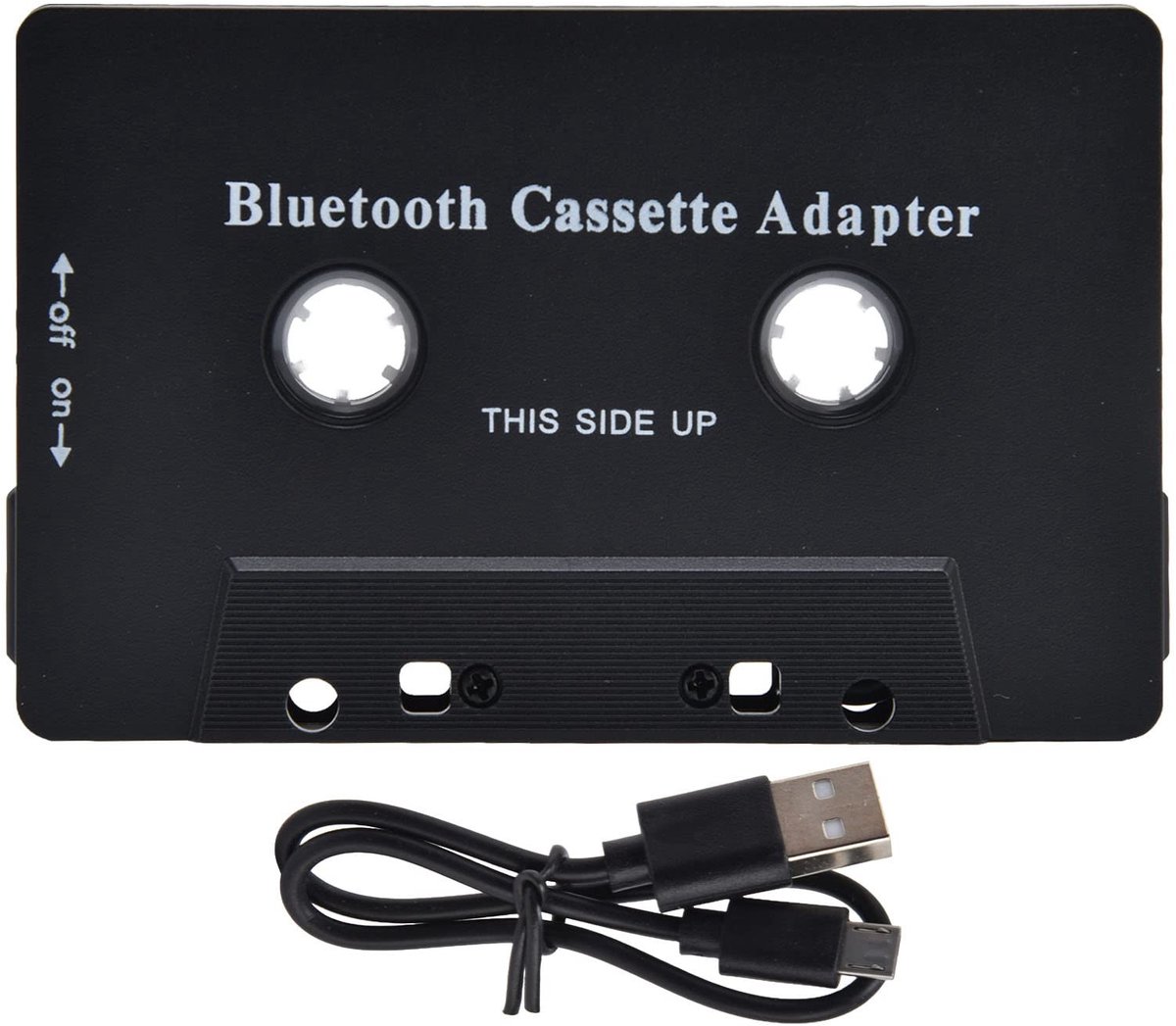 Cassette Adapter - Muziek Converter - Auto Audio Upgrade - Draadloze Bluetooth 5.0 - 10x6.3x0.8 cm - Zwart