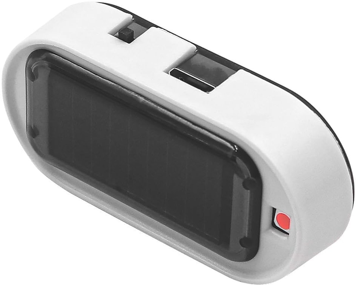 Dailygoods - Dailygoody - Auto alarm LED-licht - Veiligheidslicht - Rood - Zonne-energie - Anti-diefstal - Geschikt voor auto - 2 stuks
