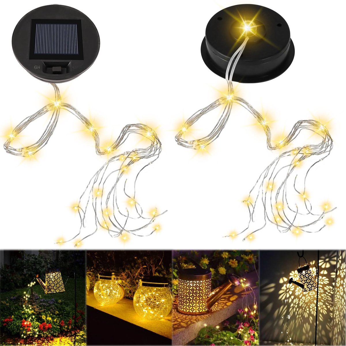 Dailygoods - Dailygoody - Superieure vervanging - Gietjeslamp - Waterdicht zonnepaneel - 8,1 cm - Feeënlampen - Reserveonderdeel voor lantaarn - Geschikt voor doe-...